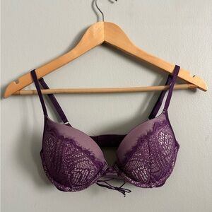 Elegant Purple Lace Bra